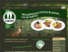 Tablet Screenshot of heimwildgerichte.de